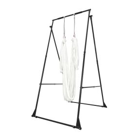 Yoga Stand Frame, Max 440.9 lbs Load Swing Stand, Triangular Structure Aerial Rig, Aerial Silk Stands with EVA Foam & 6.6-yard Yoga Hammock