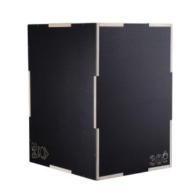 3 in 1 Plyometric Jump Box, 30/24/20 Inch Wooden Plyo Box, Platform & Jumping Agility Box
