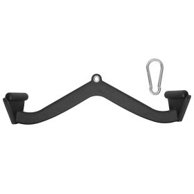 LAT Pulldown Attachment, Cable Machine Rowing V-bar Attachment, Tricep Pull Down Bar, Back Strength Training Rubber Coated Handle Grip