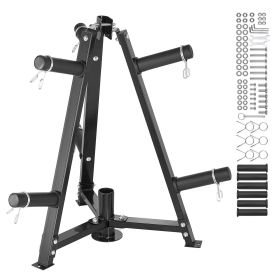 Weight Plate Rack, Weight Plate Tree for 2-Inch Weight Plates, Standard Weight Plate Tree, 300 lbs Load Capacity Weight Storage Holder