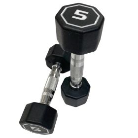Premium Octagonal Dumbbell, Large Numbers, Hard Chrome Plated Handle Dumbbells To Assist With Push-Ups, 5 Lbs Set Of 2 Support For Self-pickup Fa (Option: Defaulttitle)