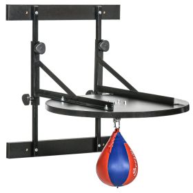 Adjustable Speed Bag Platform, Wall Mounted Speed Bags for Boxing, with 360-Degree Swivel and 10 Speedbag (Option: Black, Blue, Red-720x720x120 mm)