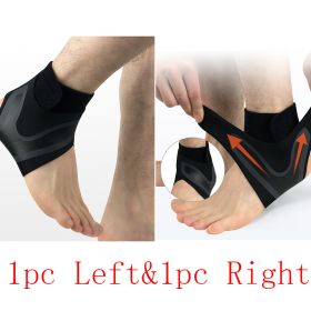 Ankle Support Brace Safety Running Basketball Sports Ankle Sleeves (Option: Black L-Set-Left Right)