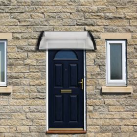 HT-100 X 80 Household Application Door & Window Rain Cover Eaves Canopy White & Black Bracket (Option: Defaulttitle)