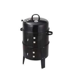 Outdoor Double-layer Grill, Charcoal Wood Fired Braising And Smoking Stove (Option: 92614096)
