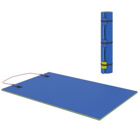 9 x 6 Lily Pad Water Mat for 2 Adults, Floating Water Pad for Lake, Pool, Ocean, Beach, and Boating, Blue (Option: Blue-1820x360x365 mm)