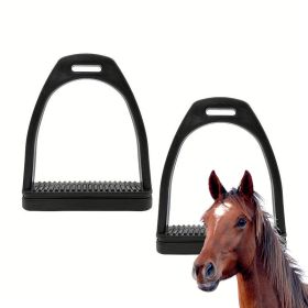 High-strength Engineering Plastic Stirrup With Non-Slip Rubber Pads (Color: Black, Type: Stirrup)