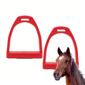 High-strength Engineering Plastic Stirrup With Non-Slip Rubber Pads (Color: Red, Type: Stirrup)