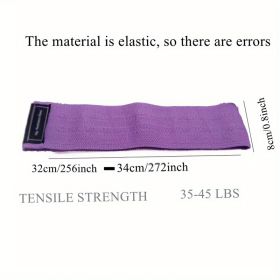 Yoga Resistance Band For Leg Thigh Hip Training, Elastic Pilates Stretch Belt For Women Home Gym Fitness Training (Color: Purple)