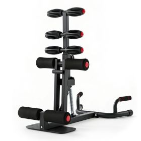 Sissy Squat Machine for Home Gym, All-in-One Deep Squat & Ab Workout Equipment, Adjustable Leg Exercise Machine for Glutes & Quads, 300 Lbs Capac (Color: Red)