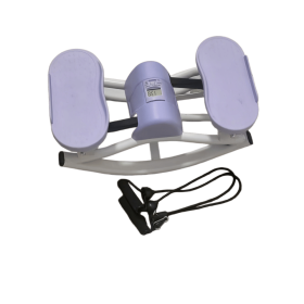 Home Use Silent Side-to-Side Swing Stepper with Resistance Bands & Digital Counter, Multi-Functional Leg & Waist Slimming Fitness Equipment (Color: Purple)
