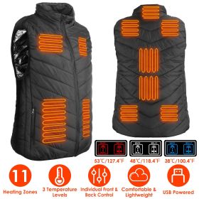 Heated Vest Electric USB Jacket Men Women Heating Coat Thermal Body Warmer Wear with 3 Temperature Levels (size: 3XL)