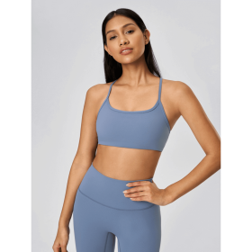 JupiterGear Crisscross Cami (Color: Dusty Blue, size: 4)