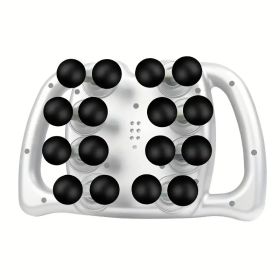 High-Power Fascia Massage Gun with 6 Interchangeable Heads - Adjustable 16-Level Intensity for Athletes & Pain Relief (Color: White)